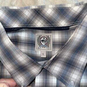 Cinch Long Sleeved Button Down Shirt - Size L